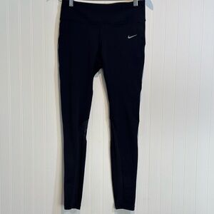 Nike Dri-fit black leggings mesh insert raw